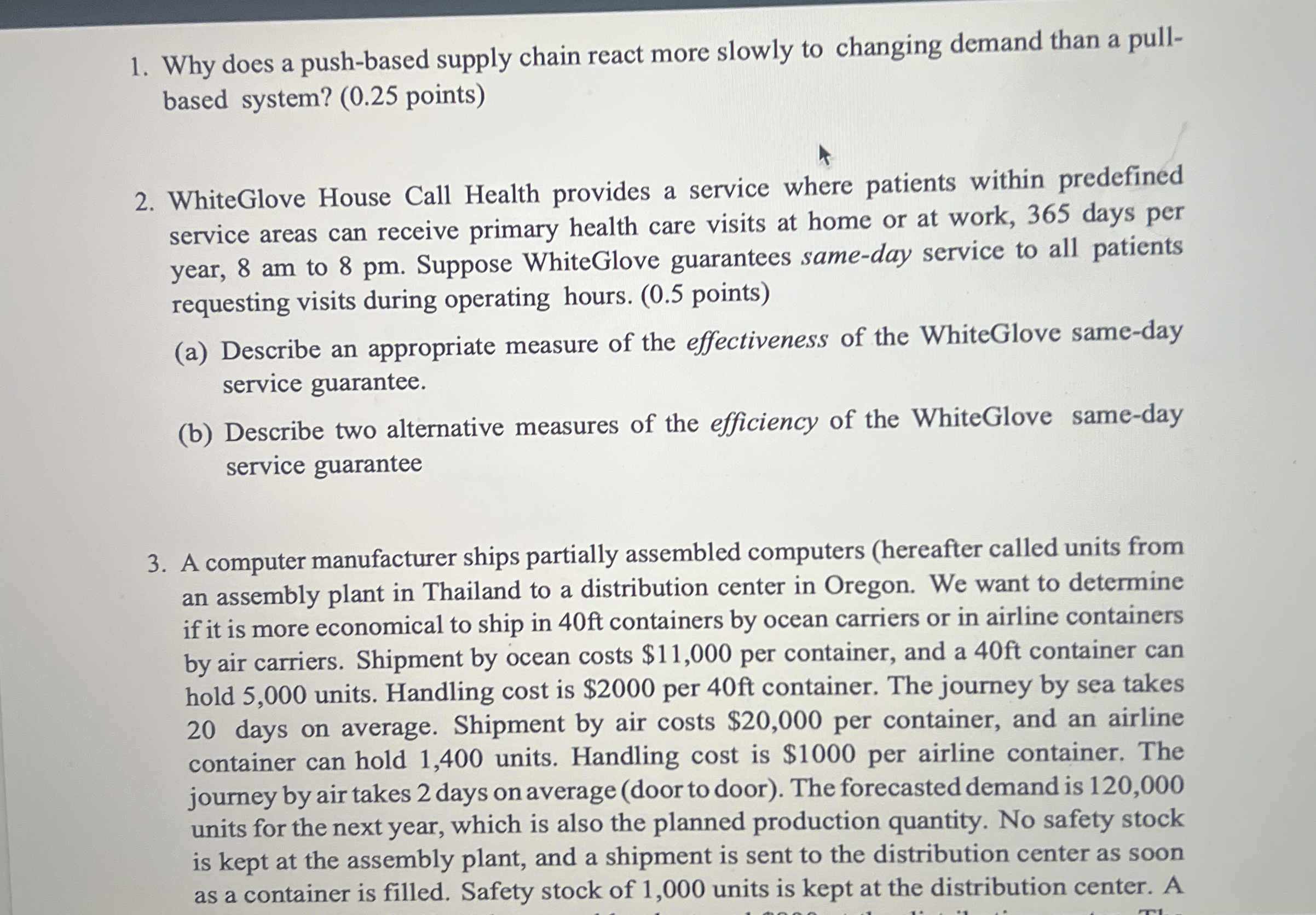 Management Fall 2024 Homework 1 Due: October 1,2024,7pm Why does a
