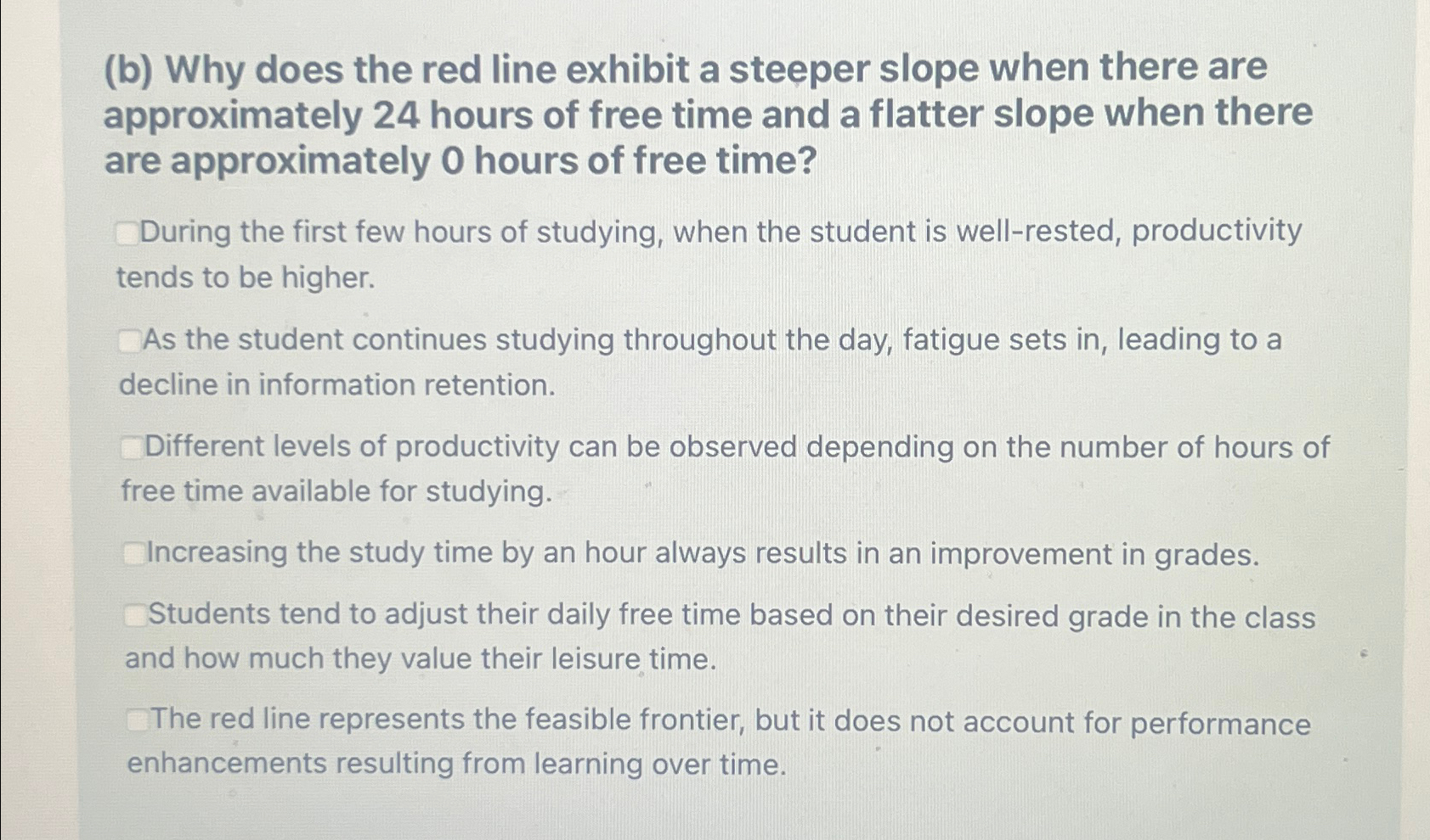  (b) Why does the red line exhibit a steeper slope when