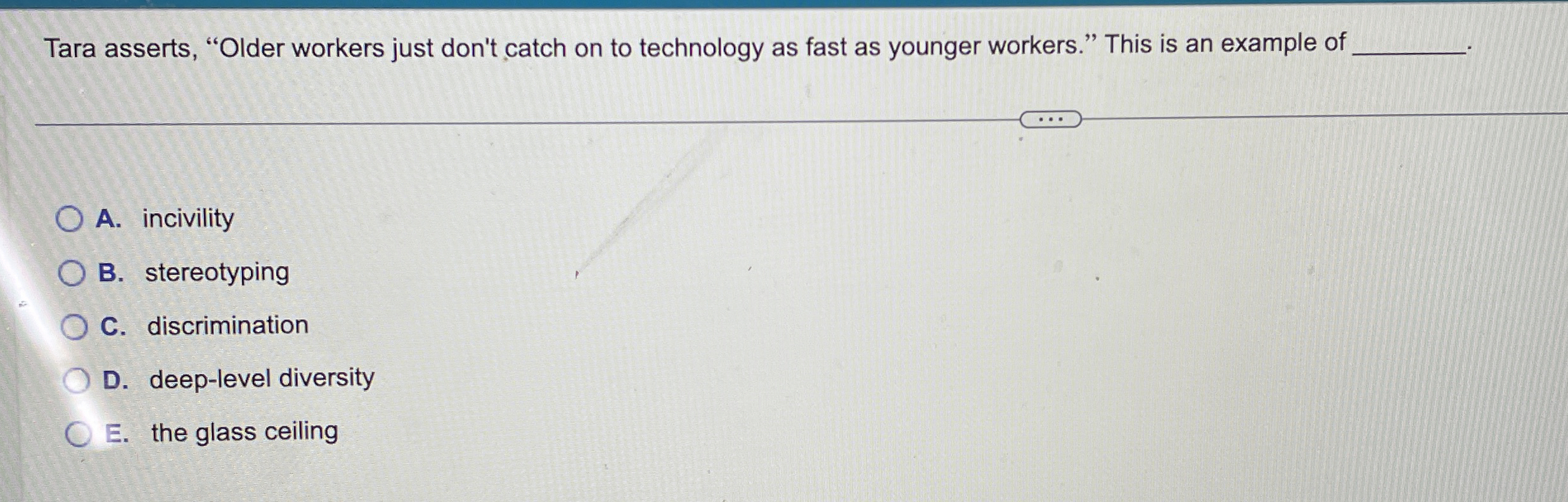  Tara asserts, "Older workers just don't catch on to technology as