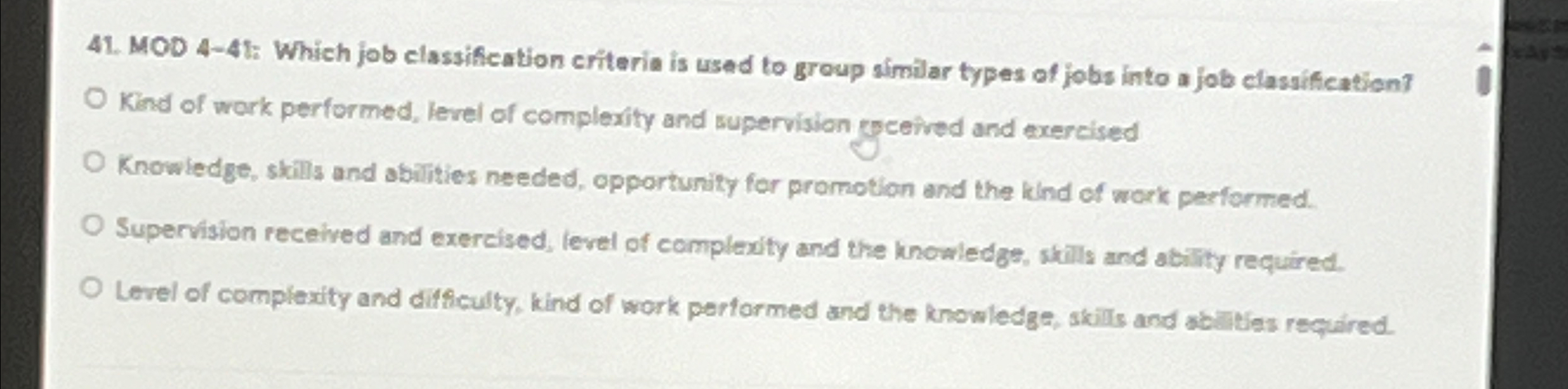  MO04-4%: Which job classification criteria is used to group similar types