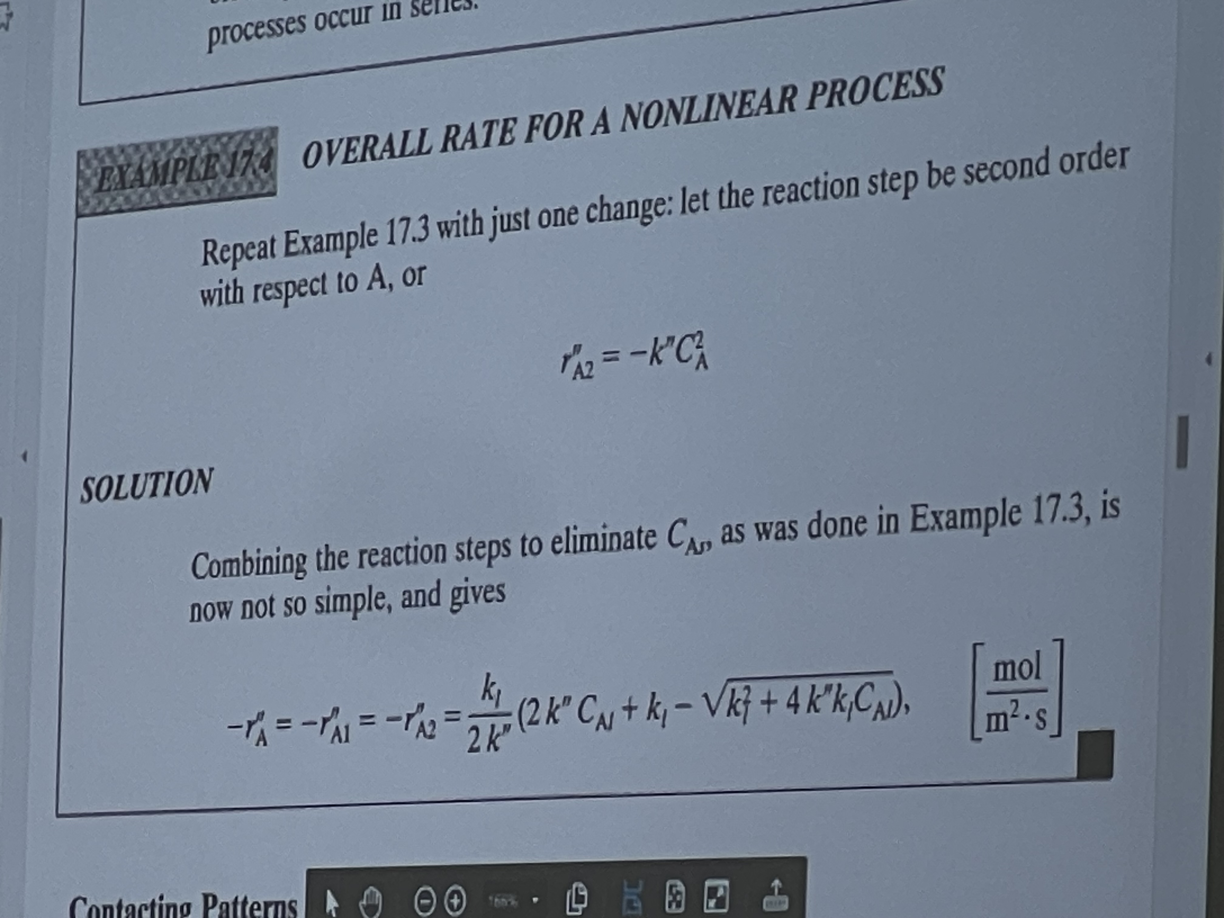  processes occur in seritc. OVERALL RATE FOR A NONLINEAR PROCESS Repeat
