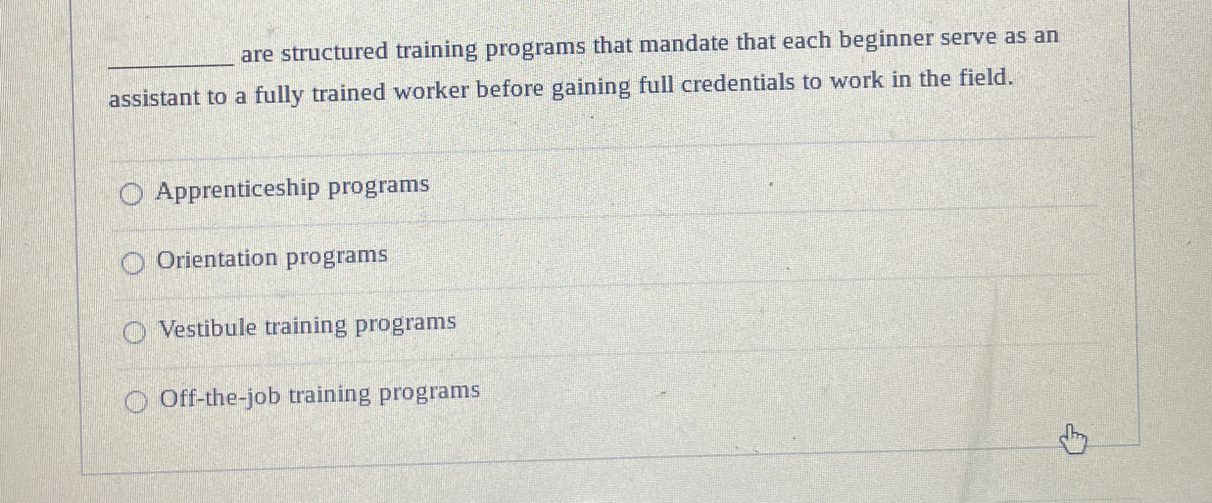  q, are structured training programs that mandate that each beginner serve