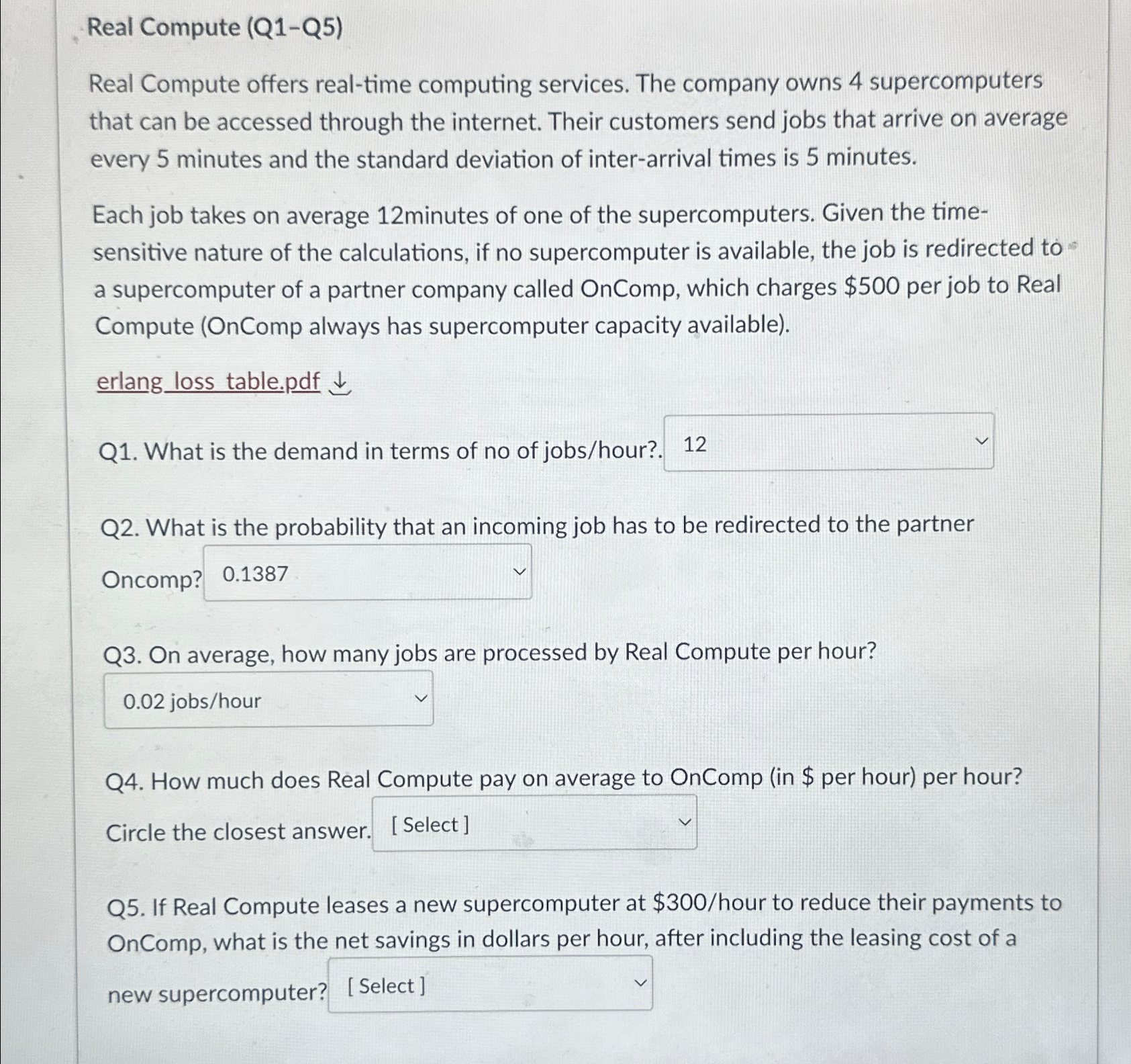  Real Compute (Q1-Q5) Real Compute offers real-time computing services. The company