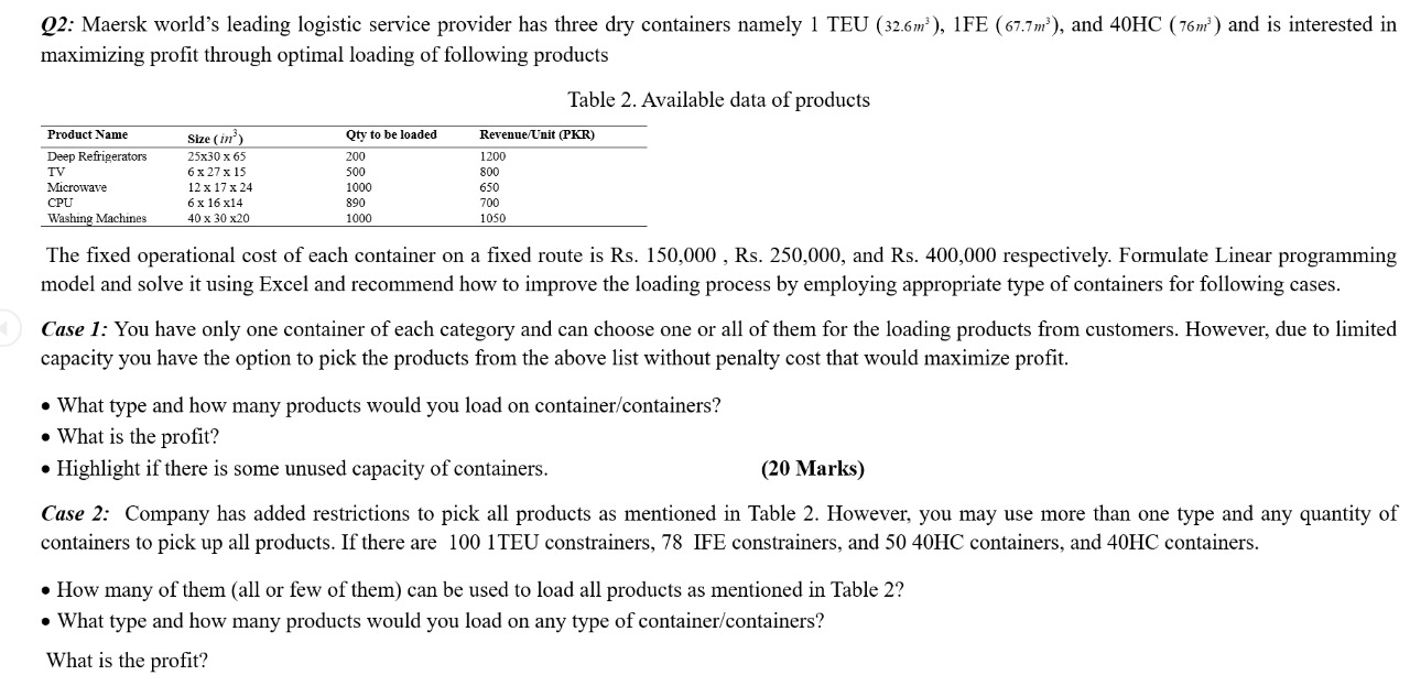  Solve in Excel. Show all steps and find the answer for