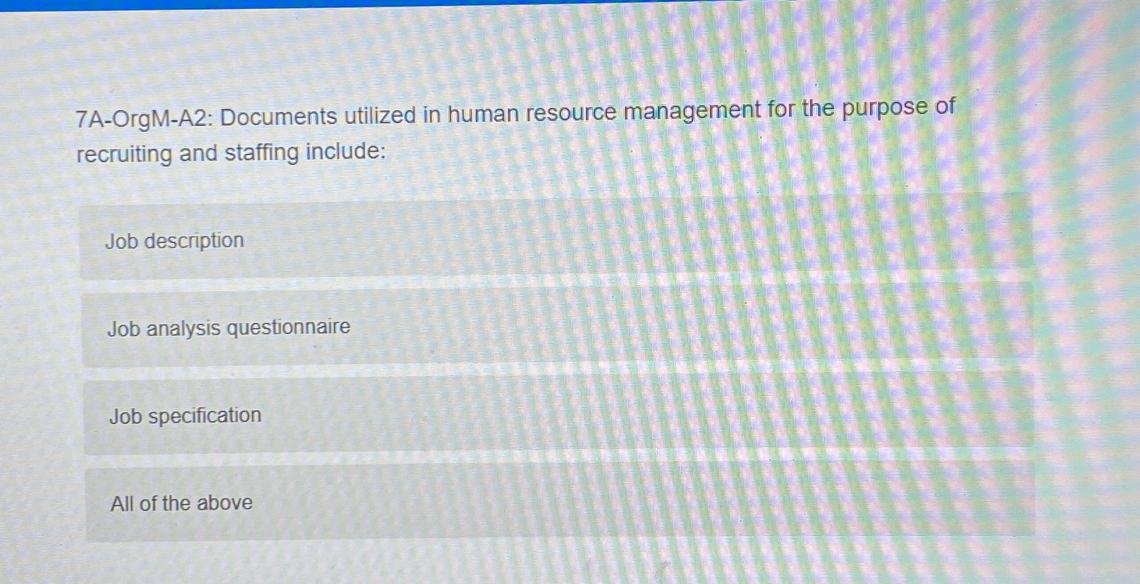  7A-OrgM-A2: Documents utilized in human resource management for the purpose of