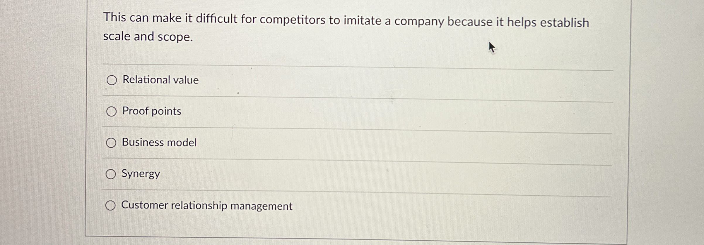  This can make it difficult for competitors to imitate a company