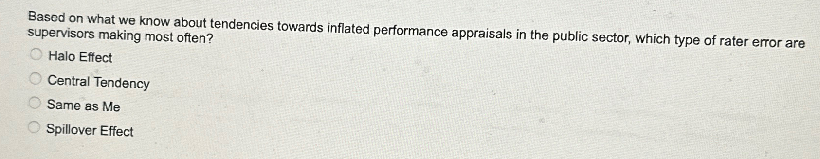  Based on what we know about tendencies towards inflated performance appraisals