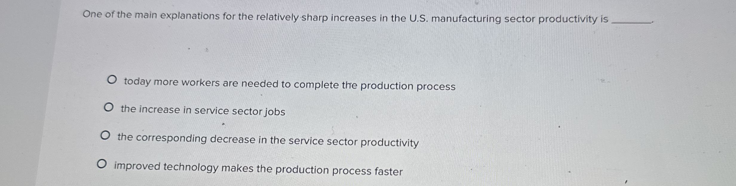  One of the main explanations for the relatively sharp increases in