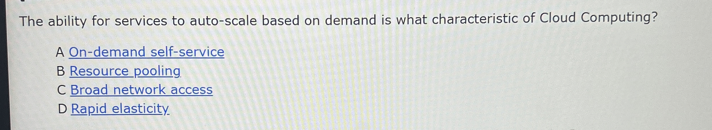  The ability for services to auto-scale based on demand is what