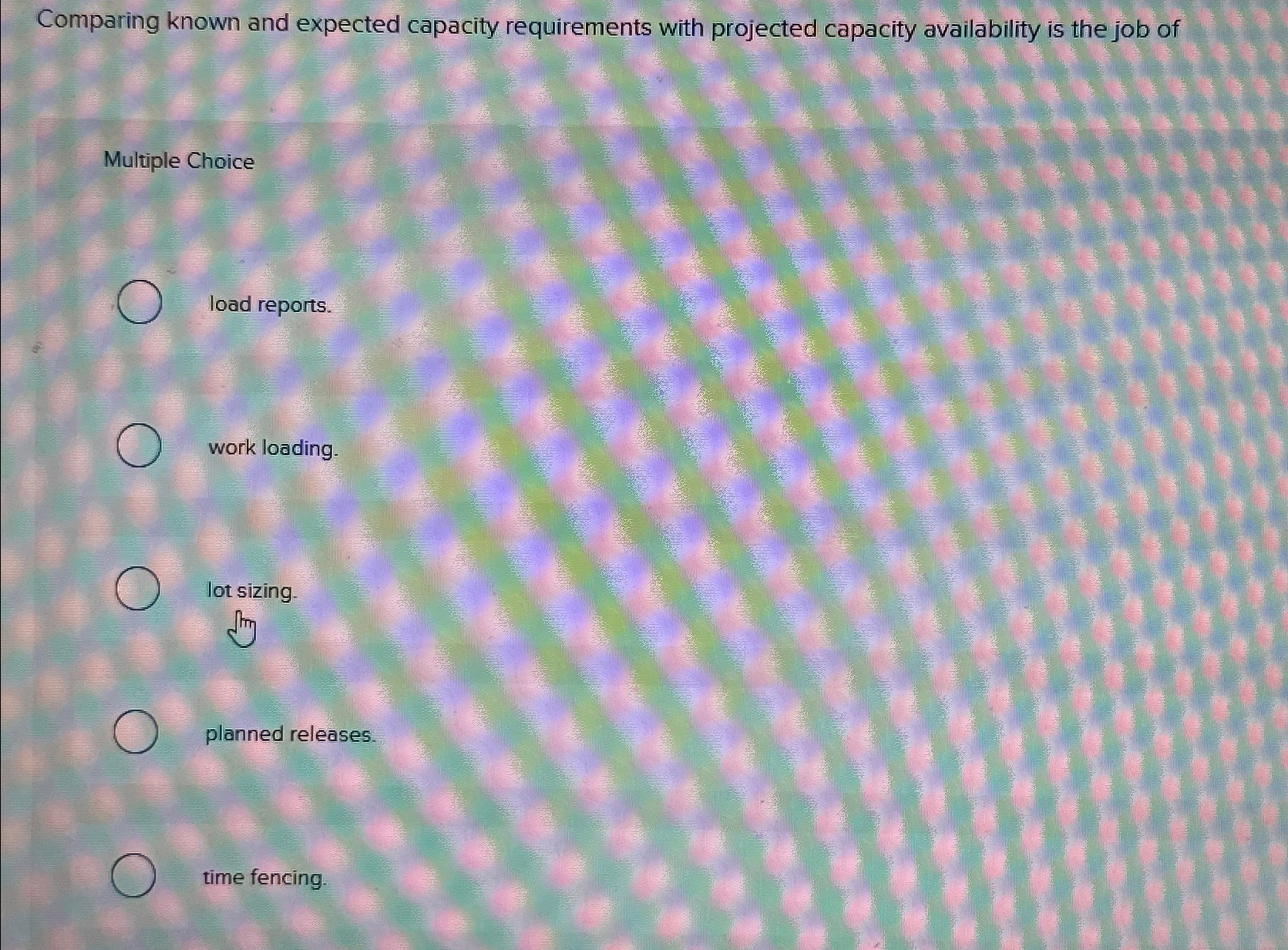  Comparing known and expected capacity requirements with projected capacity availability is