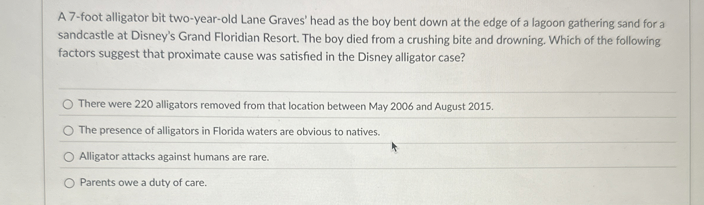 A 7-foot alligator bit two-year-old Lane Graves' head as the boy