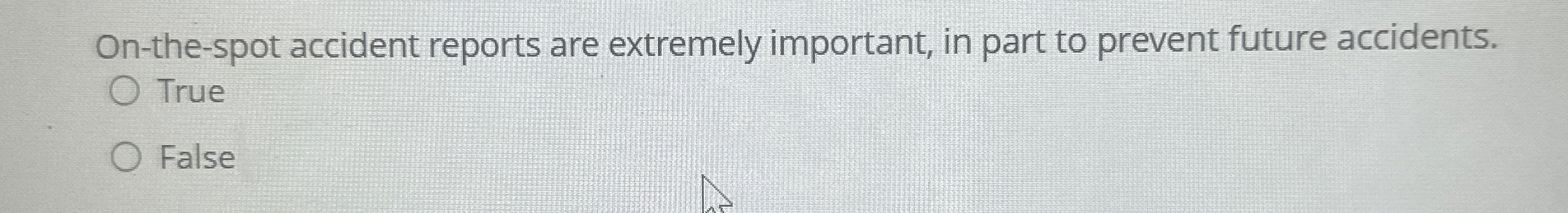 On-the-spot accident reports are extremely important, in part to prevent future