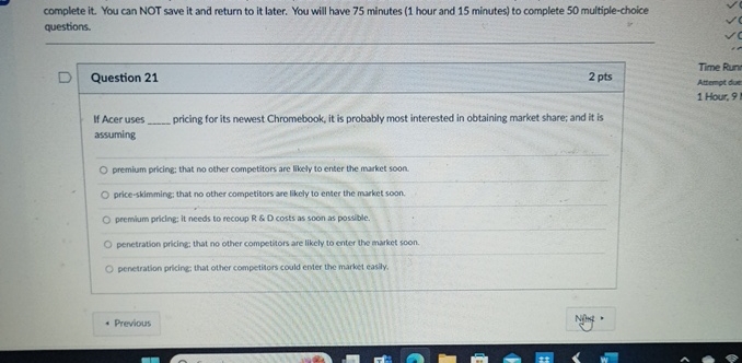  complete it. You can NOT save it and return to it