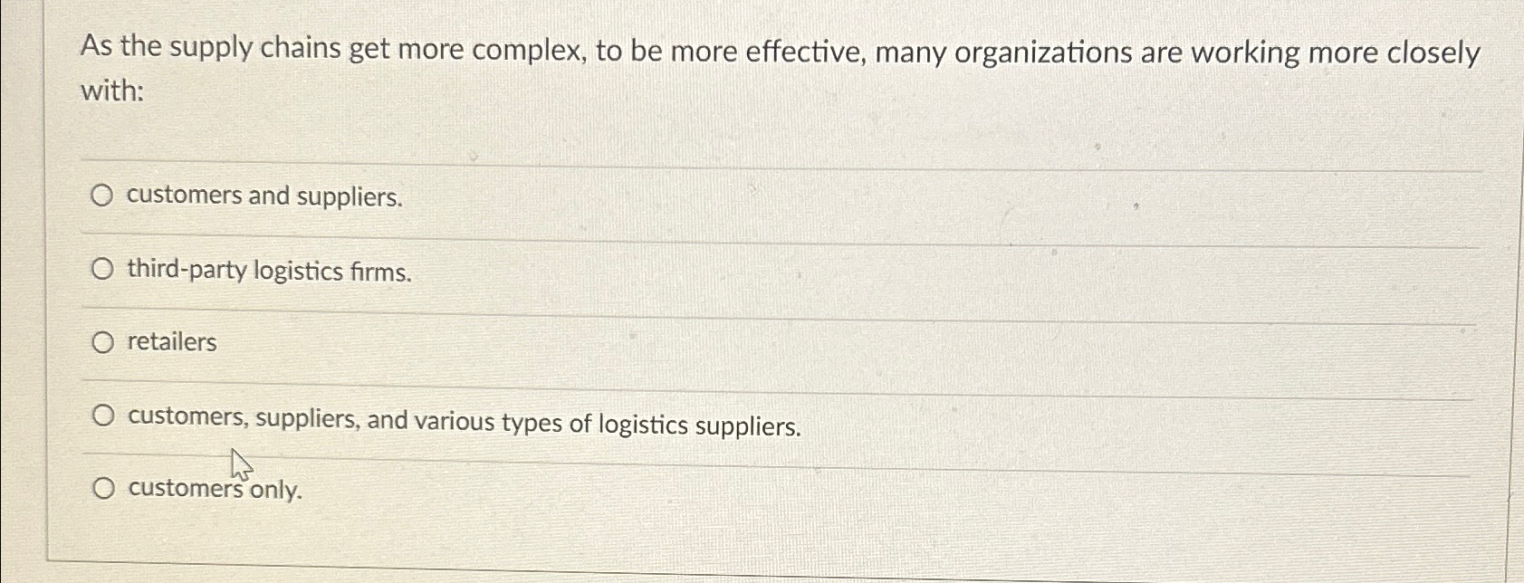  As the supply chains get more complex, to be more effective,