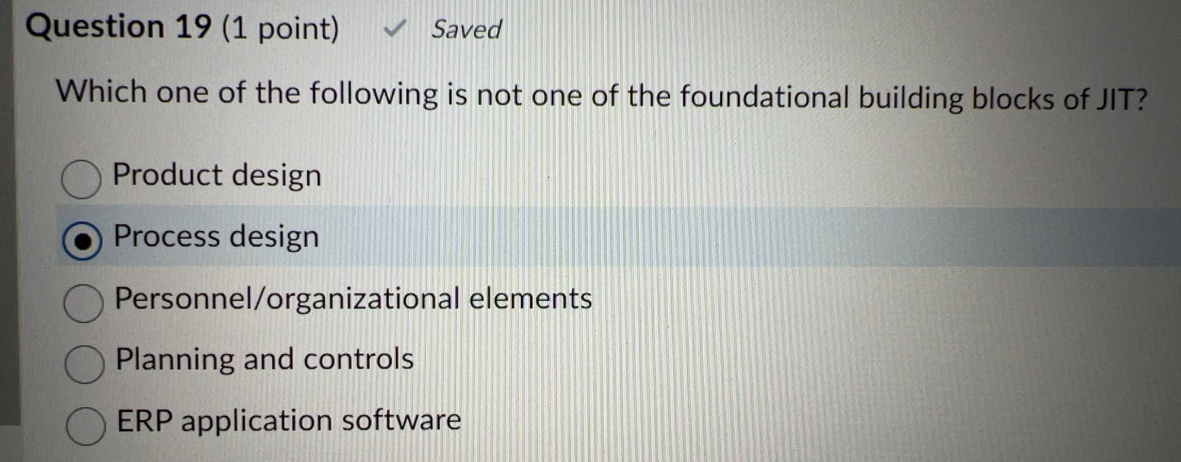  Question 20(1 point)Question 19(1 point) Which one of the following is