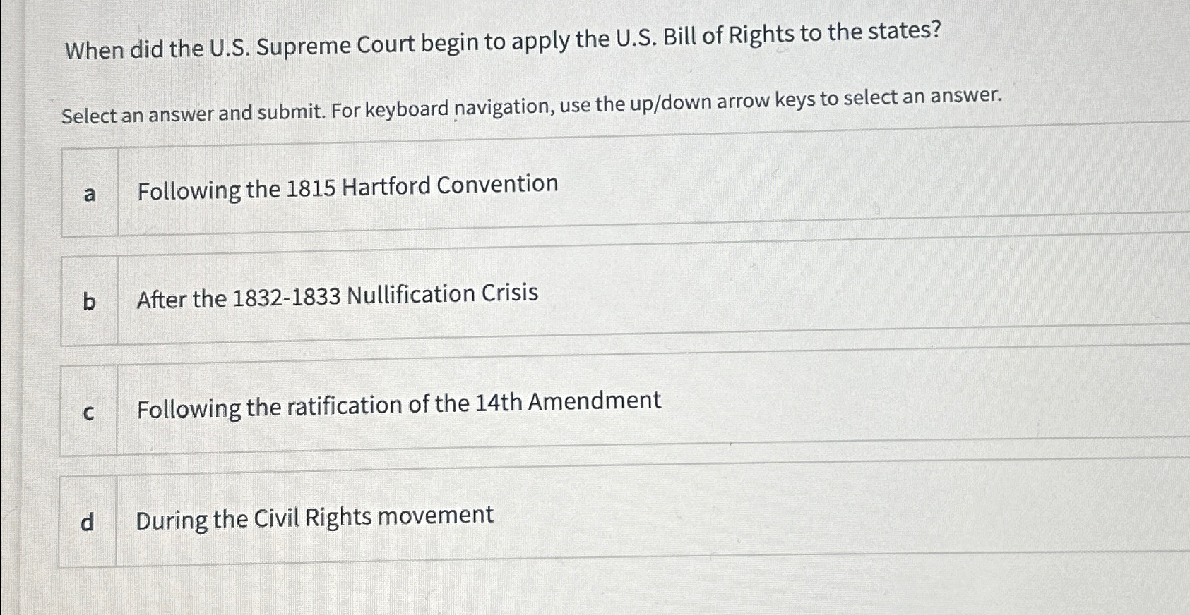  When did the U.S. Supreme Court begin to apply the U.S.