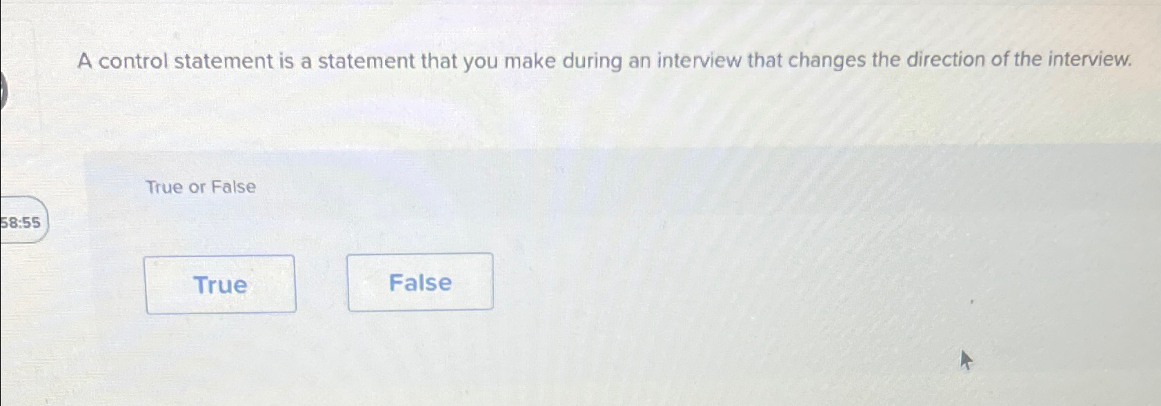  A control statement is a statement that you make during an