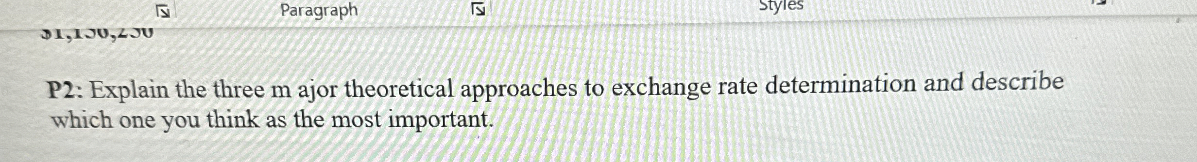  31,100,250 P2: Explain the three m ajor theoretical approaches to exchange