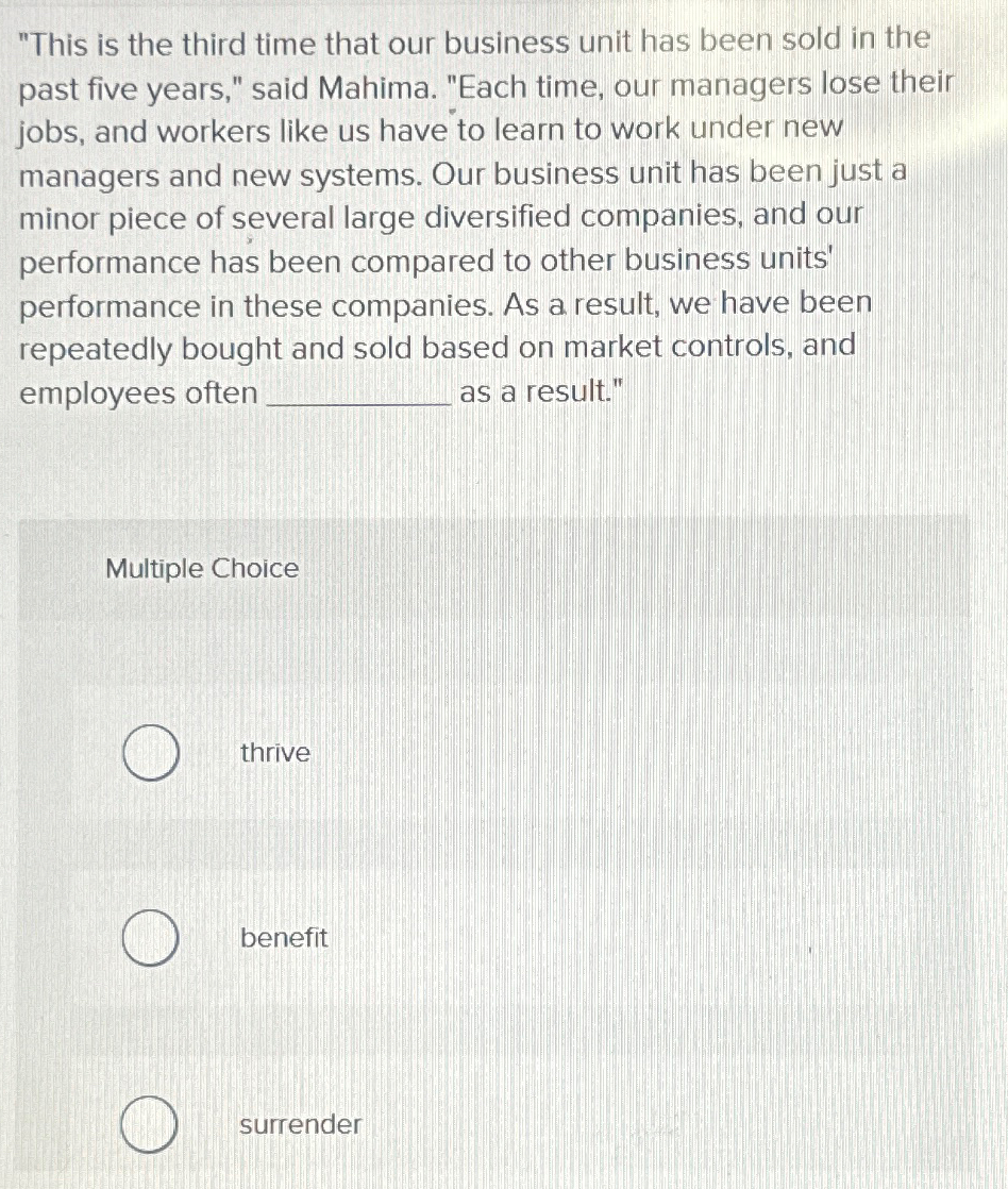  "This is the third time that our business unit has been