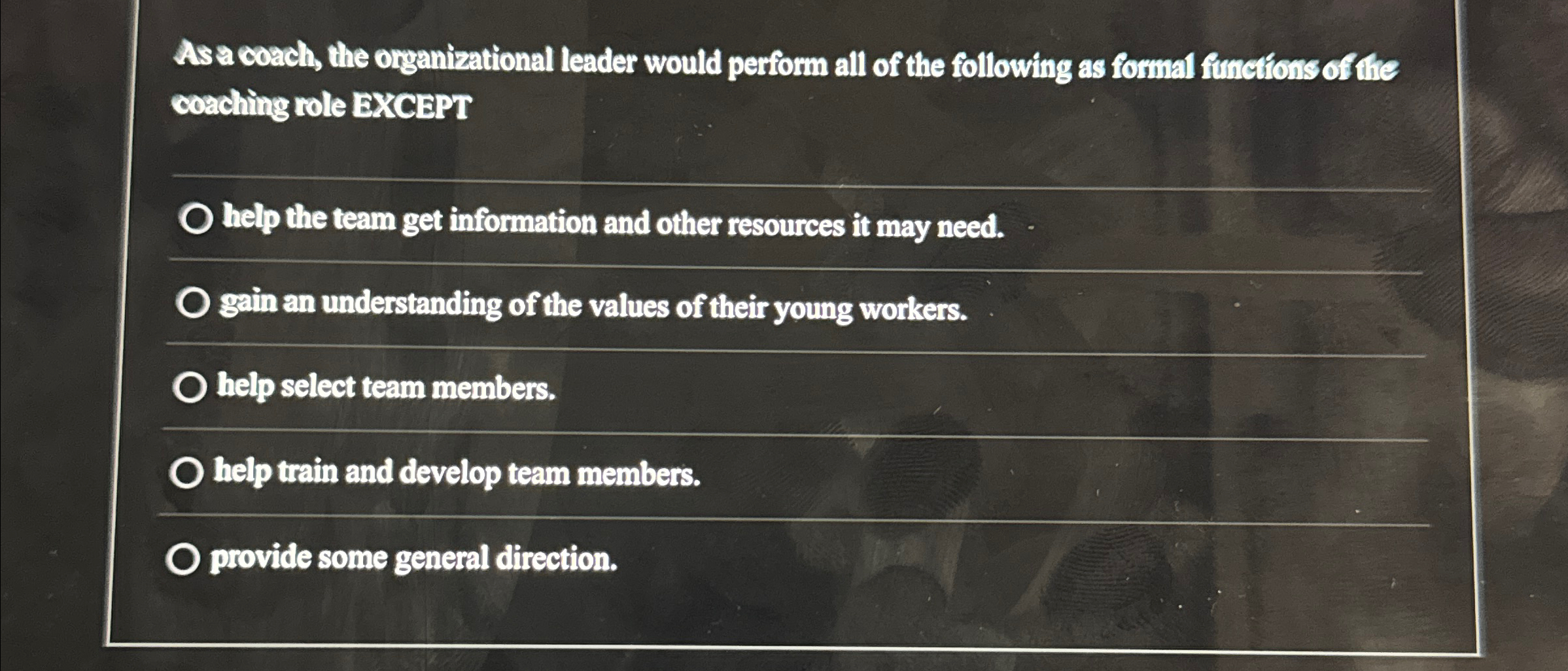  Question 5 2 pts The path-goal theory was developed based on