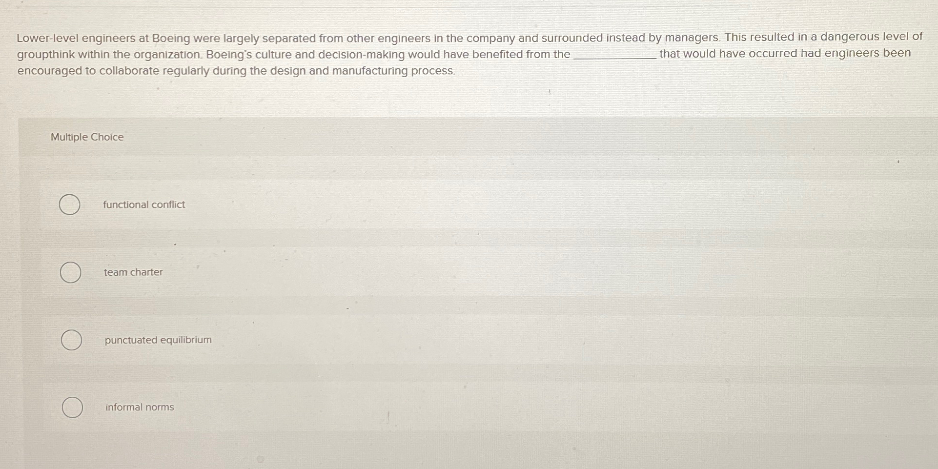  Lower-level engineers at Boeing were largely separated from other engineers in