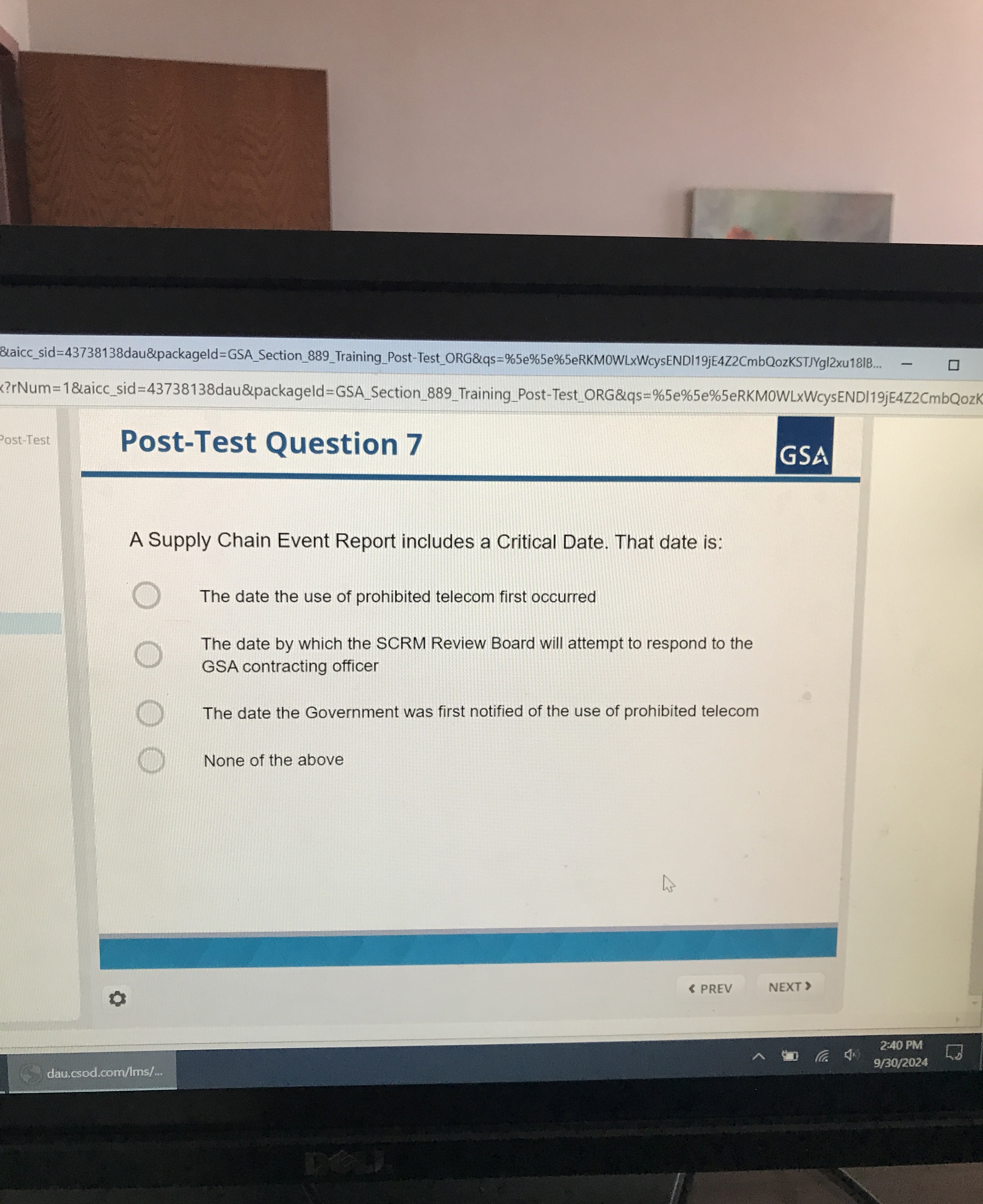  A Supply Chain Event Report includes a Critical Date. That date