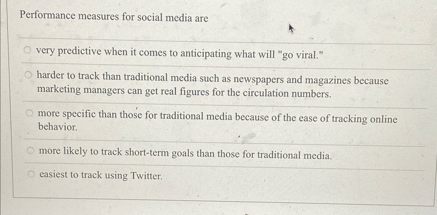  Performance measures for social media are very predictive when it comes