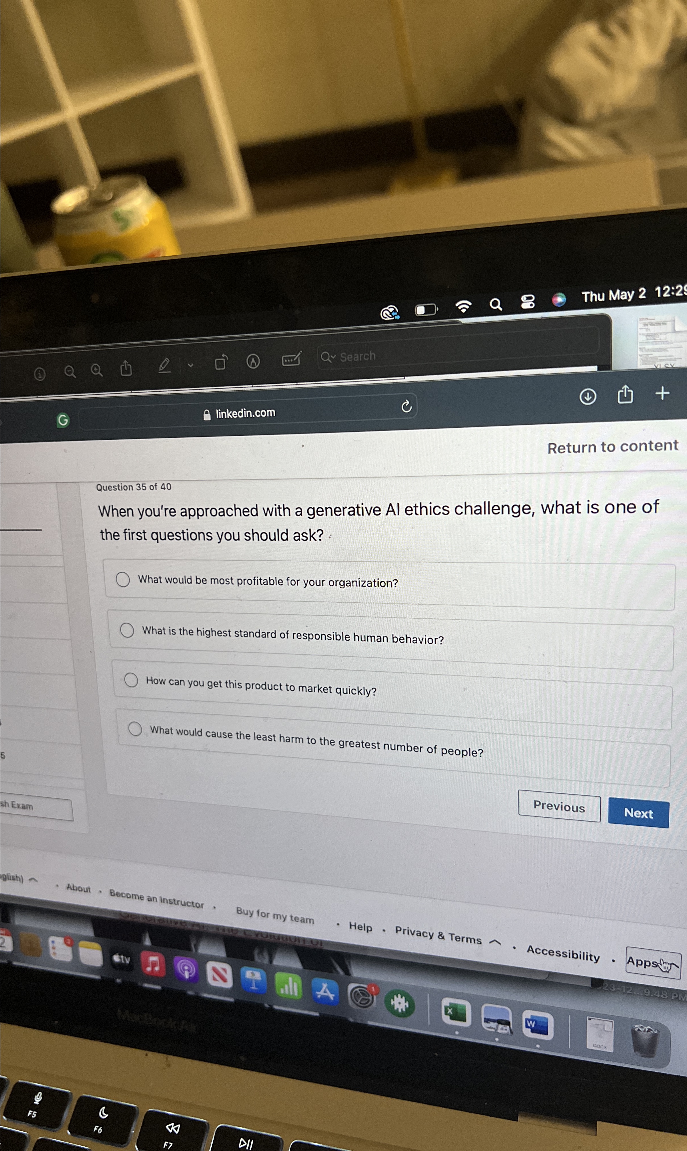  Search Thu May 212:2 linkedin.com Return to content Question 35 of