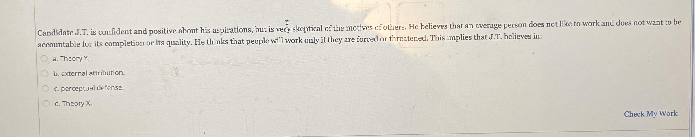  accountable for its completion or its quality. He thinks that people