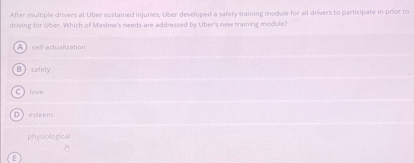  After multiple drivers at Uber sustained injuries; Uber developed a safety