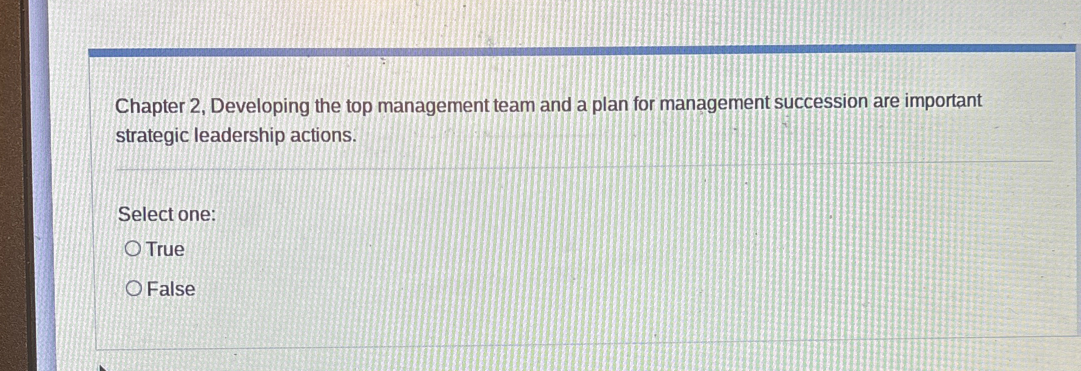  Chapter 2, Developing the top management team and a plan for
