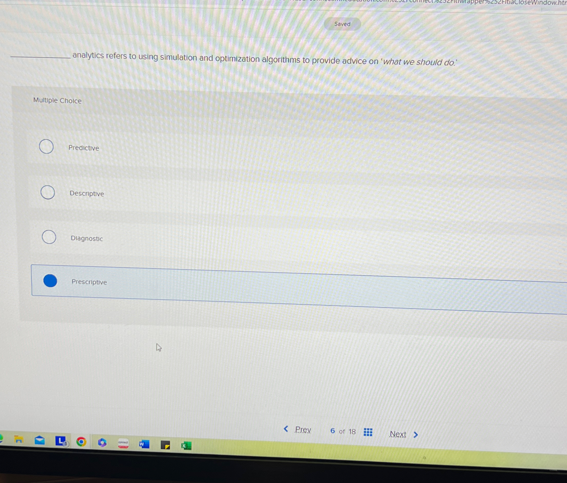  analytics refers to using simulation and optimization algorithms to provide advice