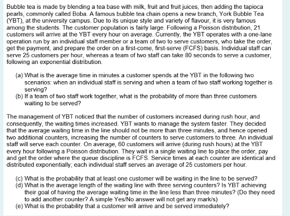  Bubble tea is made by blending a tea base with milk,