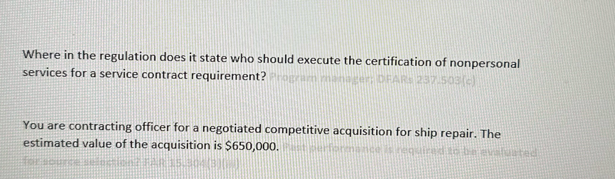 Where in the regulation does it state who should execute the