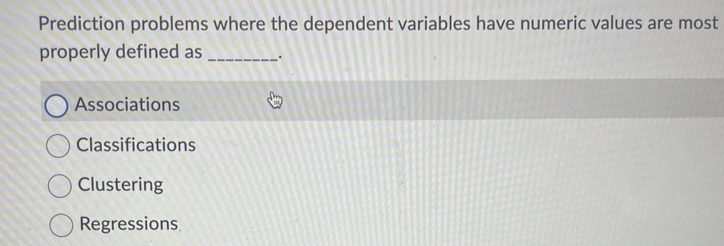  Prediction problems where the dependent variables have numeric values are most