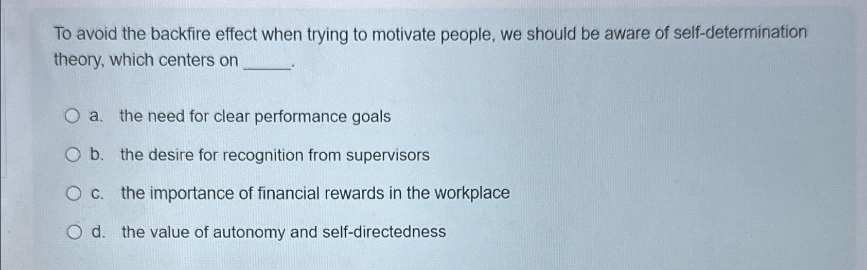  To avoid the backfire effect when trying to motivate people, we