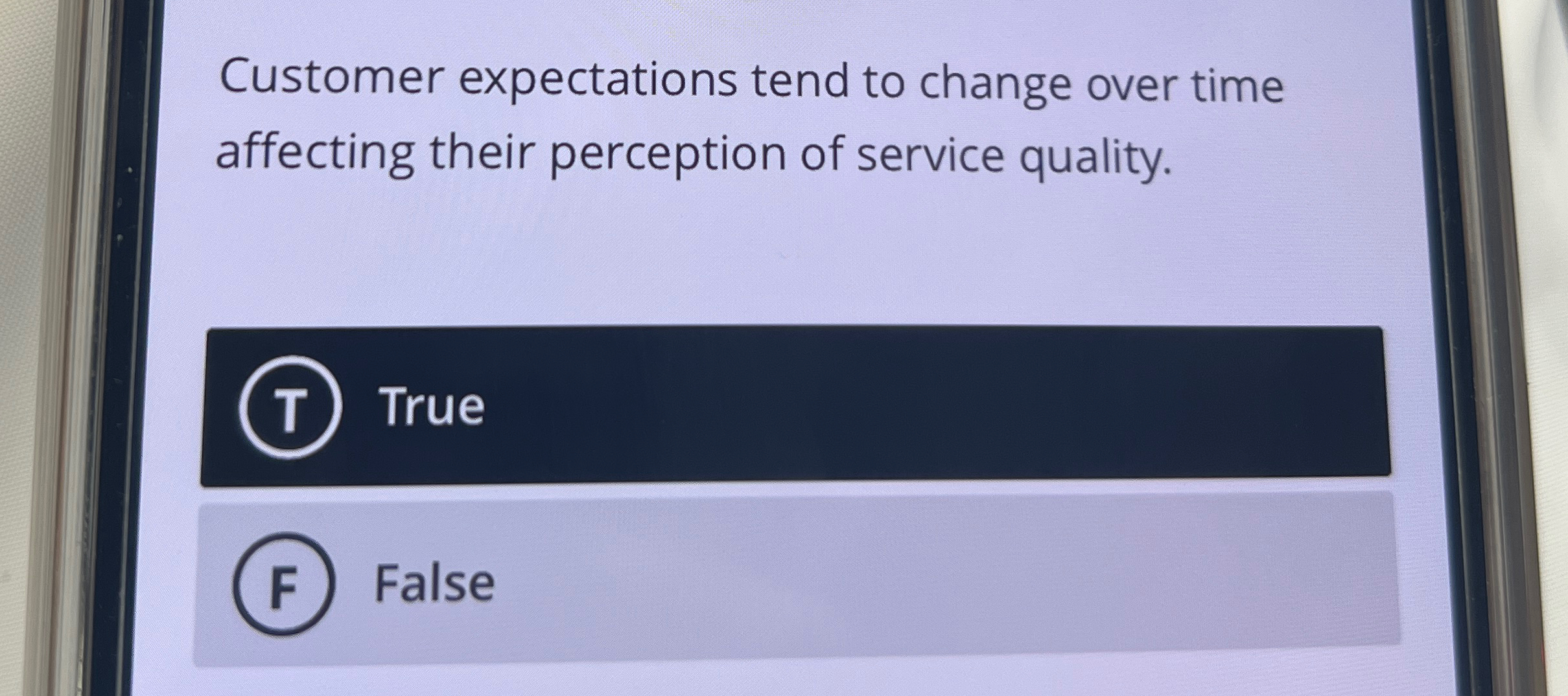  Customer expectations tend to change over time affecting their perception of
