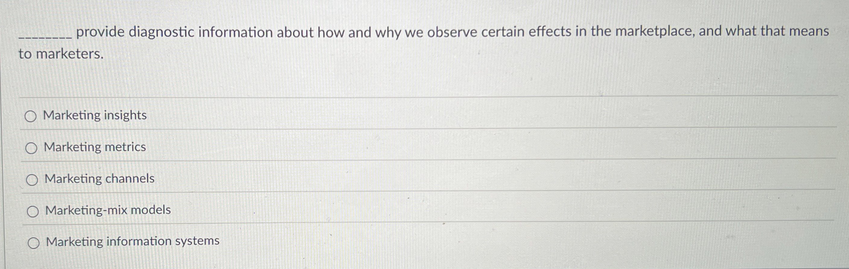  provide diagnostic information about how and why we observe certain effects
