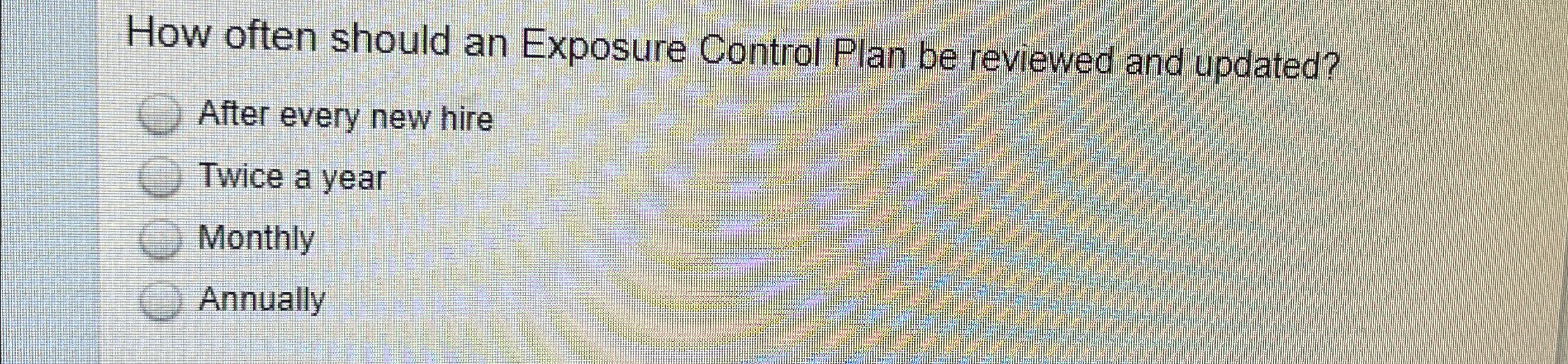  How often should an Exposure Control Plan be reviewed and updated?