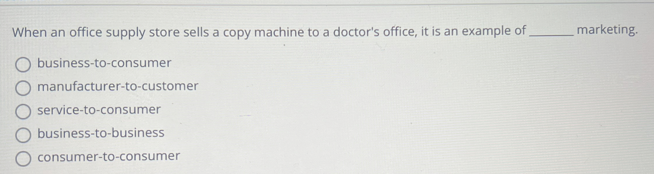  When an office supply store sells a copy machine to a