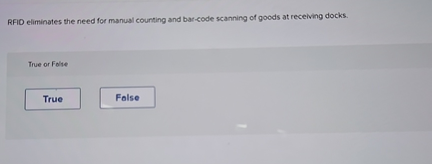  RFID eliminates the need for manual counting and bar-code scanning of