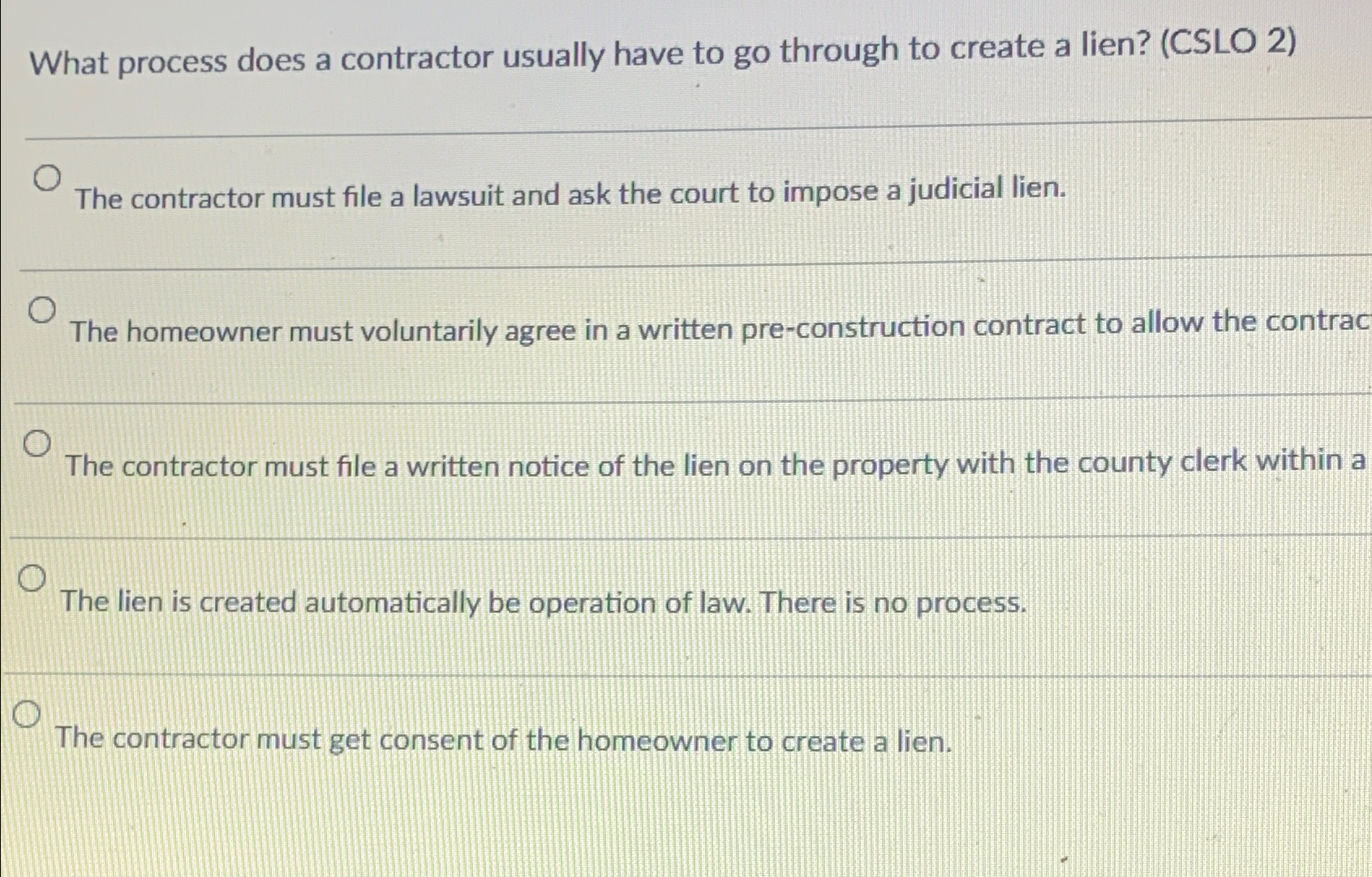  What process does a contractor usually have to go through to