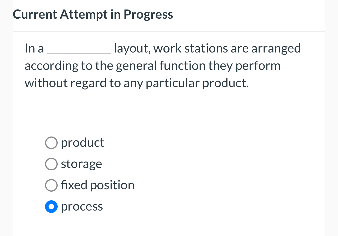  Current Attempt in Progress In a layout, work stations are arranged
