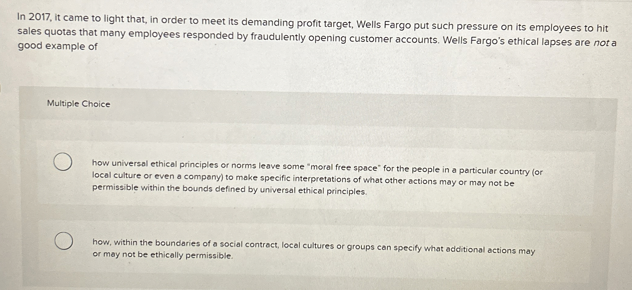  In 2017, it came to light that, in order to meet