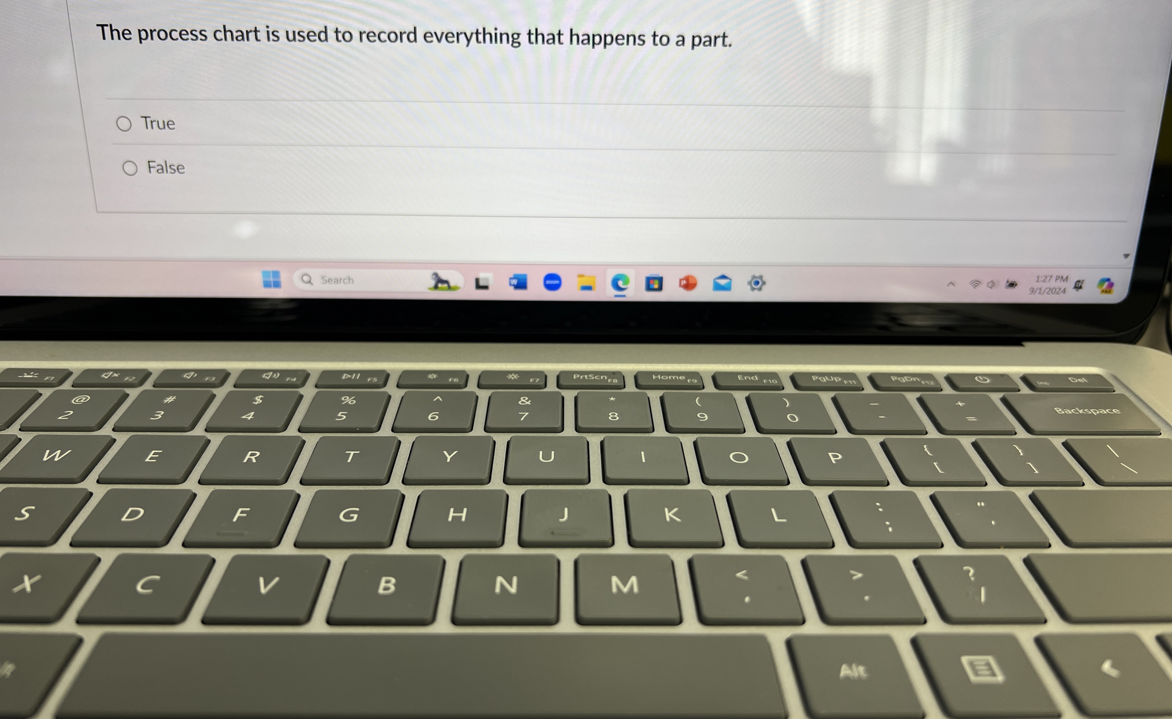  The process chart is used to record everything that happens to