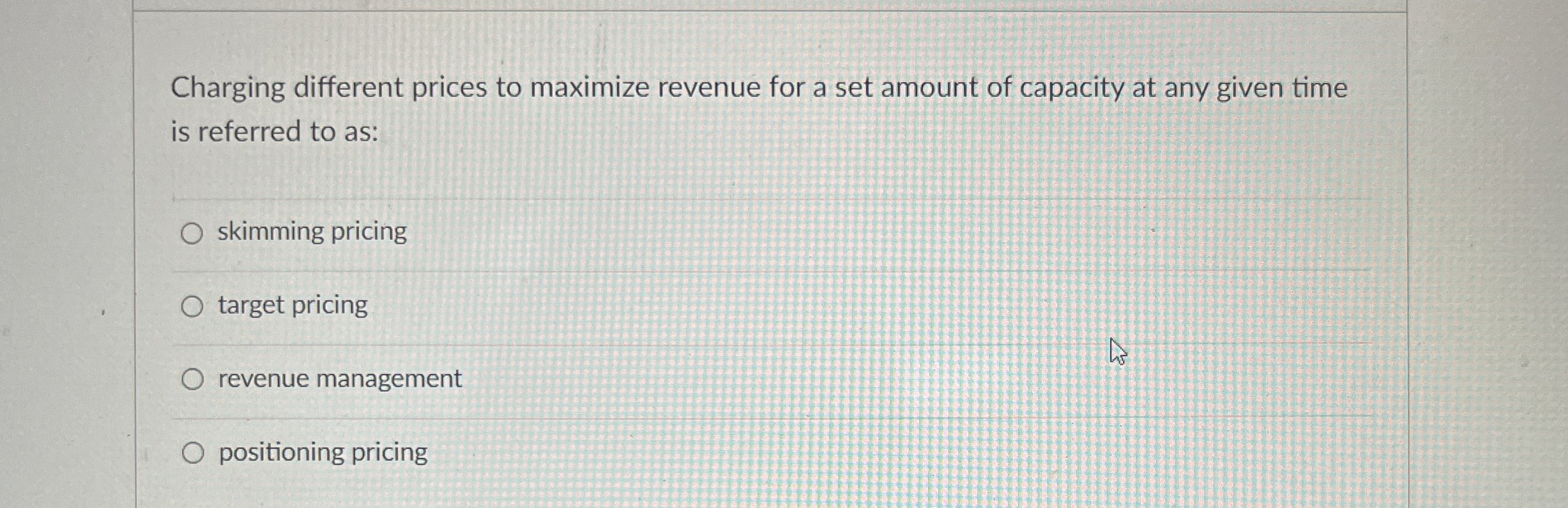  Charging different prices to maximize revenue for a set amount of