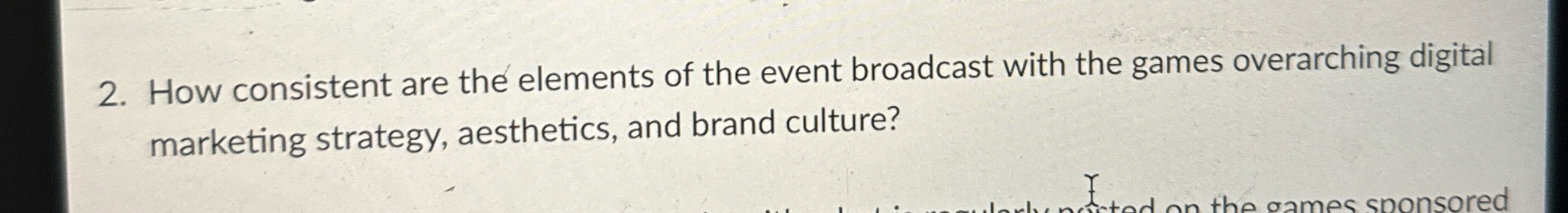  How consistent are the elements of the event broadcast with Dota