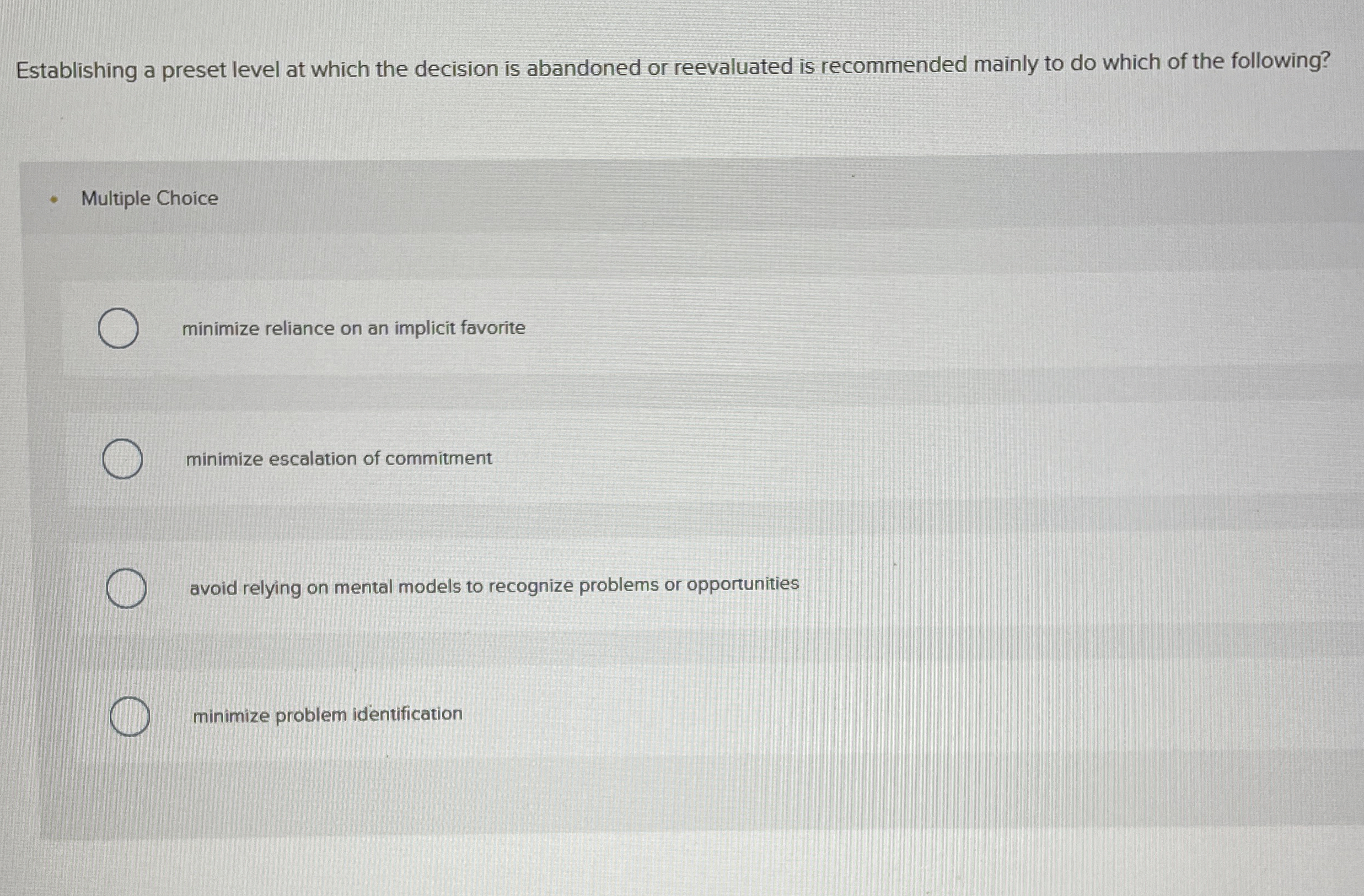  What effect do mental models have on the decision-making process? Multiple