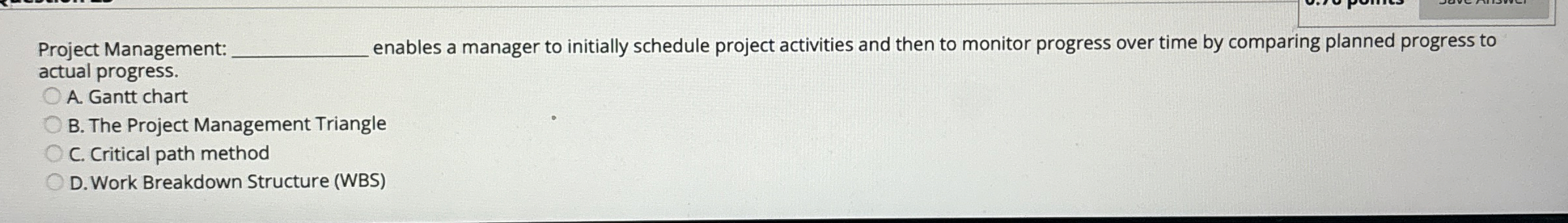  Project Management: enables a manager to initially schedule project activities and