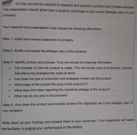  For this you will be required to research and present a